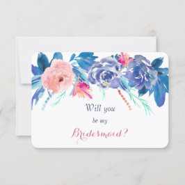 Invitación Rosas Blue Peach Serás Mi Novia