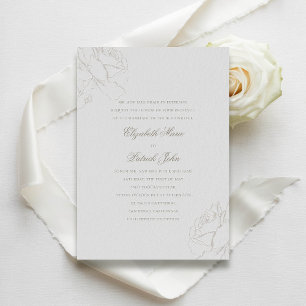 Invitación Rosas Boda formal de padres tradicionales