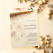Rosas bohemios de Rubor Boda acuarela floral
