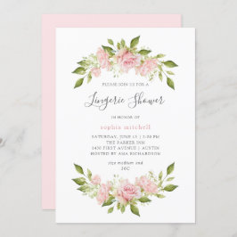 Invitación Rosas bonitos | Ducha Floral Rosa