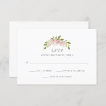 Rosas bonitos | Elegante Boda Floral Rosa RSVP