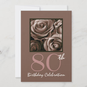 Invitación Rosas CHOCOLATE invitan a fiesta de cumpleaños núm
