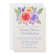 Rosas Coloridas Acuarela Floral