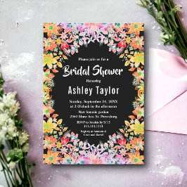 Invitación Rosas coloridos Boho Botanical Floral Bridal Showe