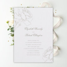 Rosas con relieve falso, perlas, boda clásica form