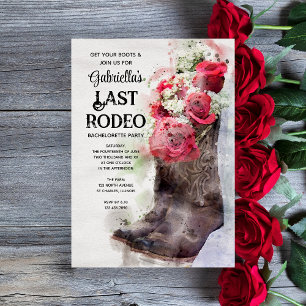 Invitación Rosas Cowboy Boots en la última fiesta de la bachi
