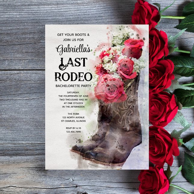 Invitación Rosas Cowboy Boots en la última fiesta de la bachi (Subido por el creador)