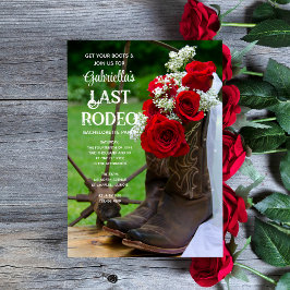 Invitación Rosas Cowboy Boots en la última fiesta de la bachi