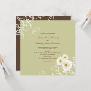 Invitación Rosas Crema Y Boda Romántico Elegante