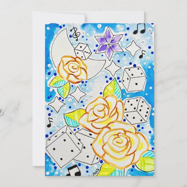 Invitación Rosas & Dados (Anverso)