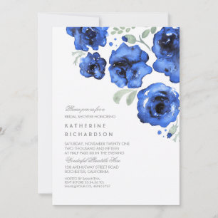 Invitación Rosas de acuarela Romantic Bridal Shower