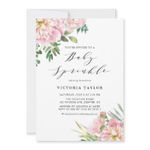 Rosas de acuarela rosada de Rubor rocian a bebé fl