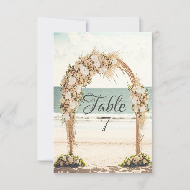 Invitación Rosas de Beach Wedding Arbor (Anverso)