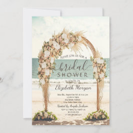 Invitación Rosas de Beach Wedding Arbor Bridal Shower