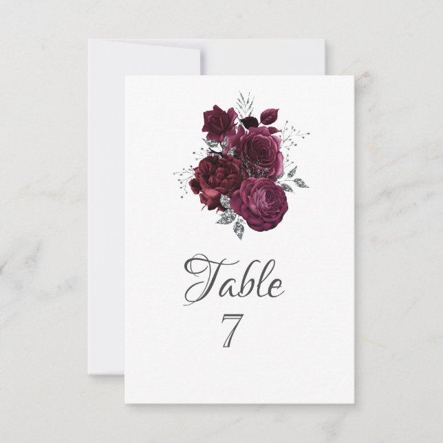 Invitación Rosas de Borgoña (Anverso)