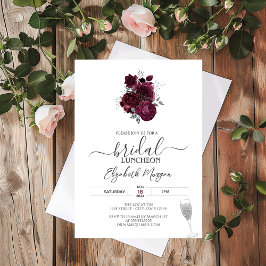 Invitación Rosas de Borgoña Noche