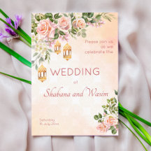 Rosas de crema pastel boda de linternas marroquíes