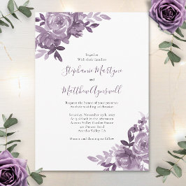 Invitación Rosas de Dusty Mauve Floral Boda botánico