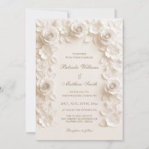 Rosas de Elegancia Barroca en Marfil para Boda