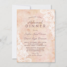 Invitación Rosas de encaje vintage Ensayo de papel antiguo Ce