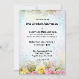 Invitación Rosas de época