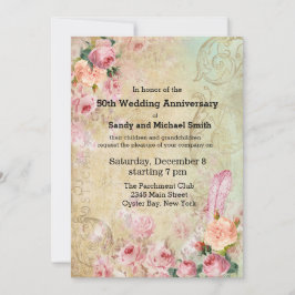 Invitación Rosas de época