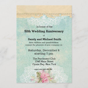 Invitación Rosas de época