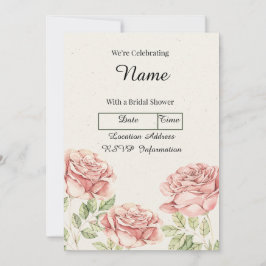 Invitación Rosas de época personalizados