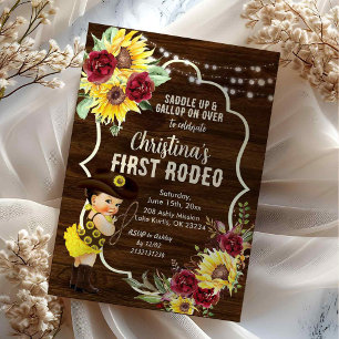 Invitación Rosas de girasol occidentales Nochevieja