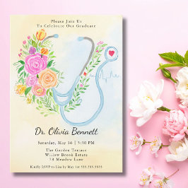 Invitación Rosas de graduación de la facultad de medicina con