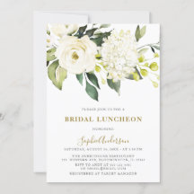 Rosas de Hidrangea Blanca BRIDAL LUNCHEON