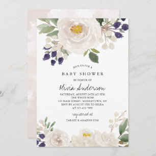 Invitación Rosas de invierno con un fantástico Baby Shower