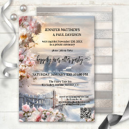 Invitación Rosas de invierno felices para siempre después del