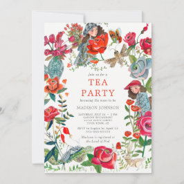 Invitación Rosas de jardín secretos e insectos ducha de bebé