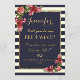 Invitación Rosas de la Marina invitan a las damas de honor