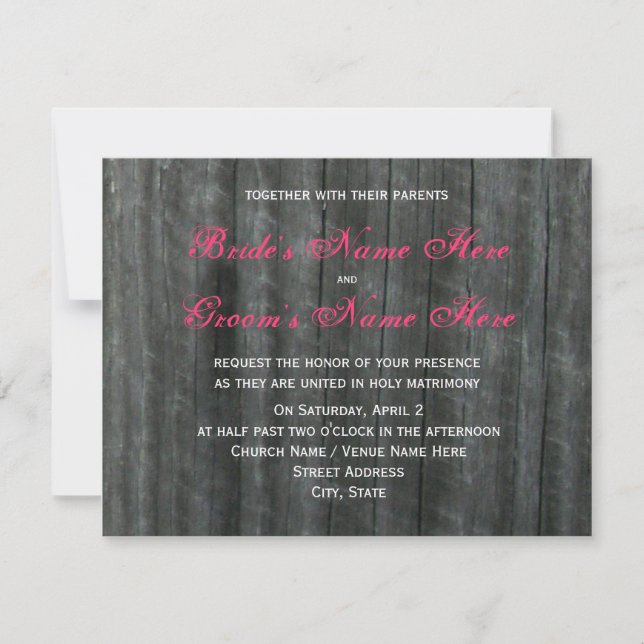 Invitación Rosas de la puerta y de las rosas fuertes de (Anverso)