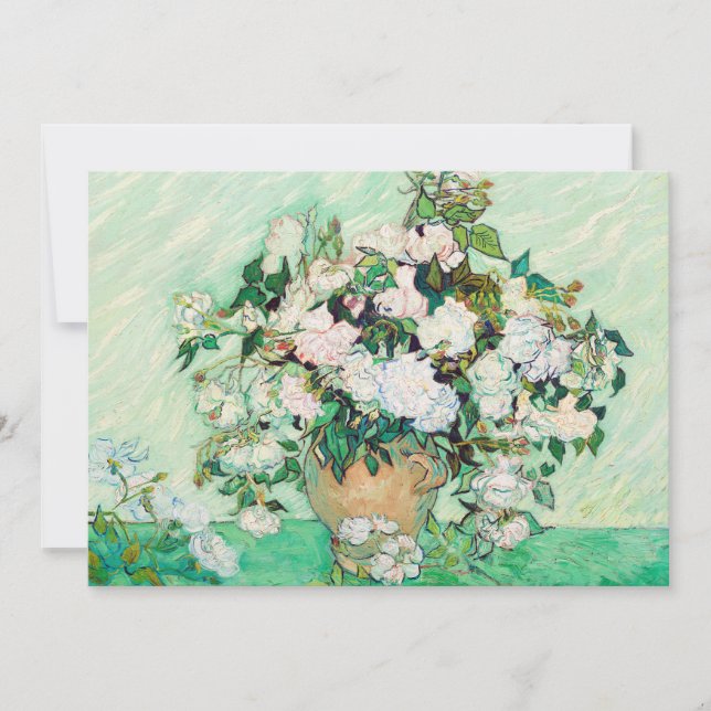 Invitación Rosas de la vida en una caja de Vincent van Gogh (Anverso)
