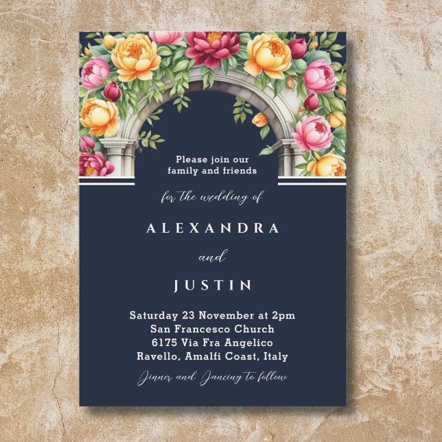 Invitación Rosas de Marina Cream Peony Boda de Arco Floral (Subido por el creador)