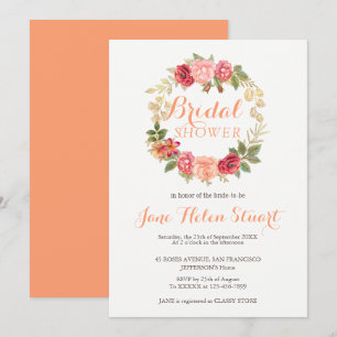 Invitación Rosas de oro color rosa color de piel color rosa a
