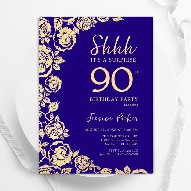 Invitación Rosas de oro morado sorprenden a 90 años (Subido por el creador)
