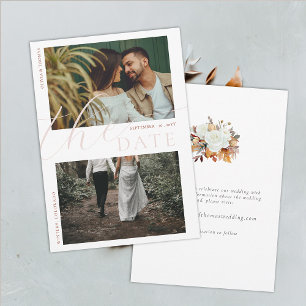 Invitación Rosas de otoño dejan Boda de Moda 2 fotos Guardar 