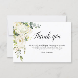 Invitación Rosas de PixDezines Alabaster Bereavement Gracias
