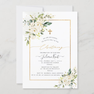 Invitación Rosas de PixDezines Alabaster H2 Flores cristianas