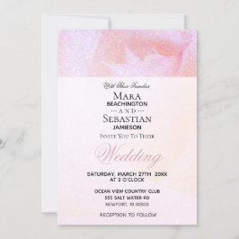 Invitación ~ Rosas de Rosebud Purpurina   Rosa Boda