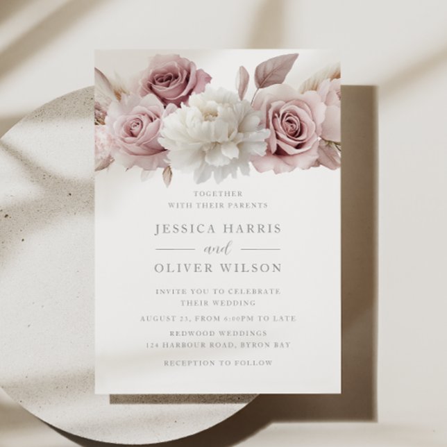 Invitación Rosas de Rubor Bella Boda (Subido por el creador)