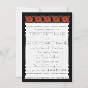 Invitación Rosas Decoficados (La Recepción De Bodas)