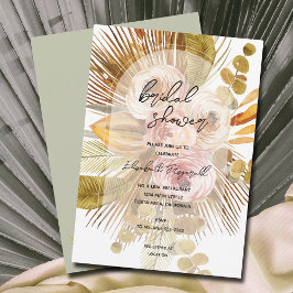 Invitación Rosas del Boho Fan Palms Ducha Nodal
