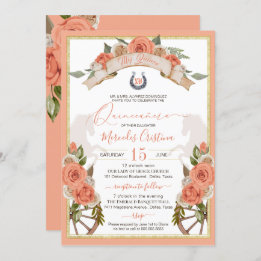 Invitación Rosas del Charro Occidental Caballo Quinceañera