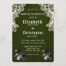 Rosas del cráneo del cuervo verde esmeralda Boda g