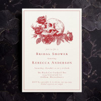 Rosas del cráneo rojo Boda gótico ducha de novia